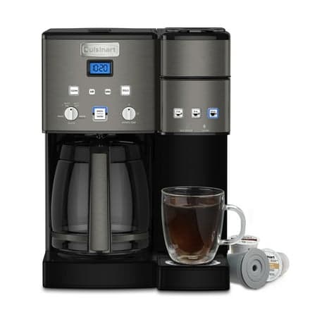 Cuisinart Black Stainless Coffee Center 2-in-1 12 cup Coffeemaker & Single Serve Brewer